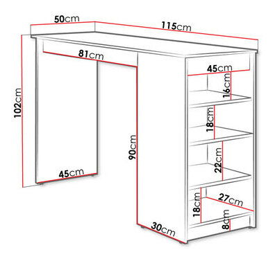 Barový stôl Ramon (dub artisan)