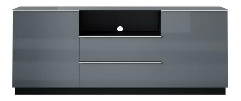 TV stol/komorica Henry Typ 25 (siva + sivi visoki sjaj)