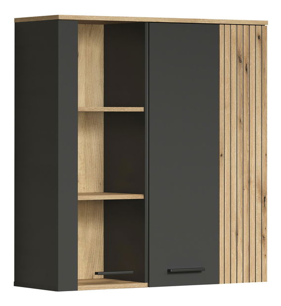 Függesztett vitrin Esferas (grafit + evoke tölgy) 