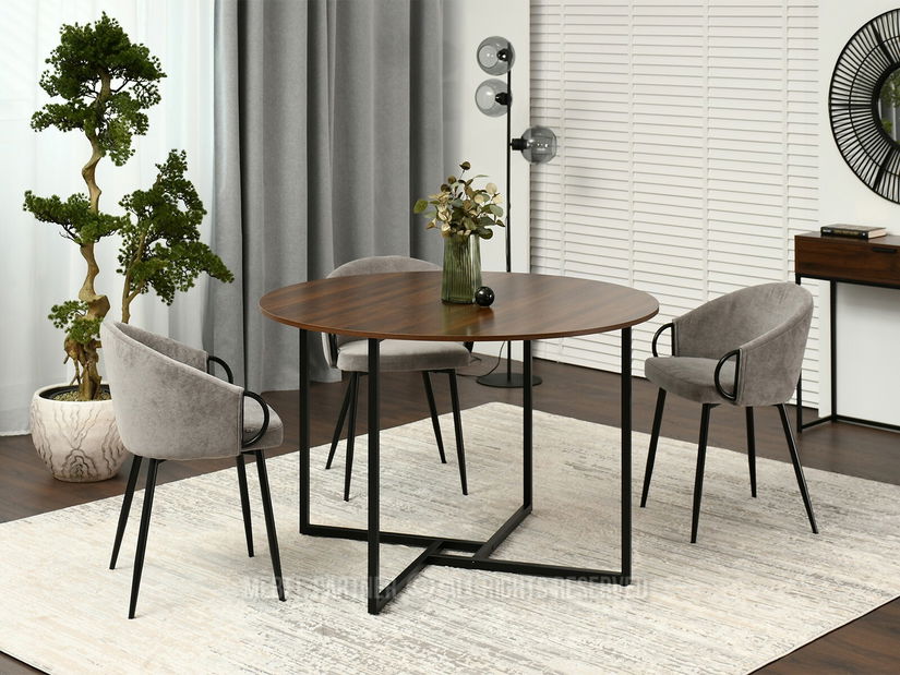 Étkezőasztal Bird (dió + fekete)