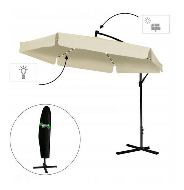 Umbrelă LED Rona M (bej)