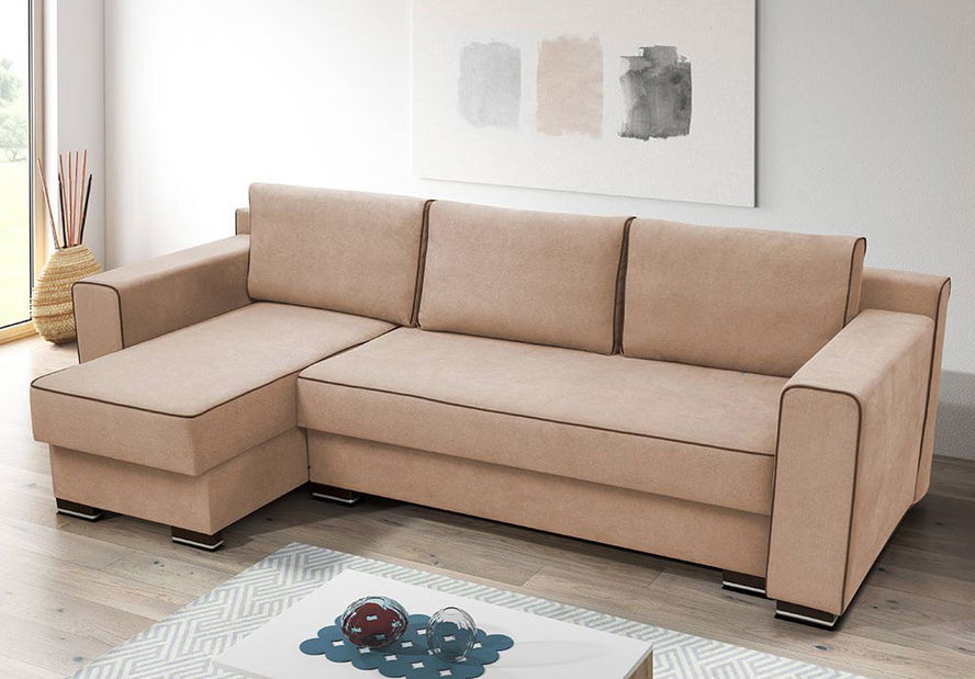 Rohová sedačka Colapis (béžová) (L)