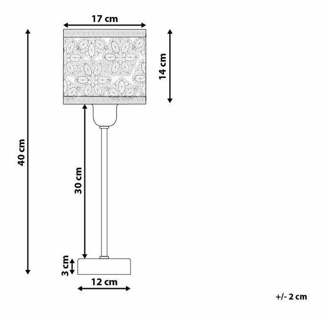 Stolná lampa Saida S (strieborná)