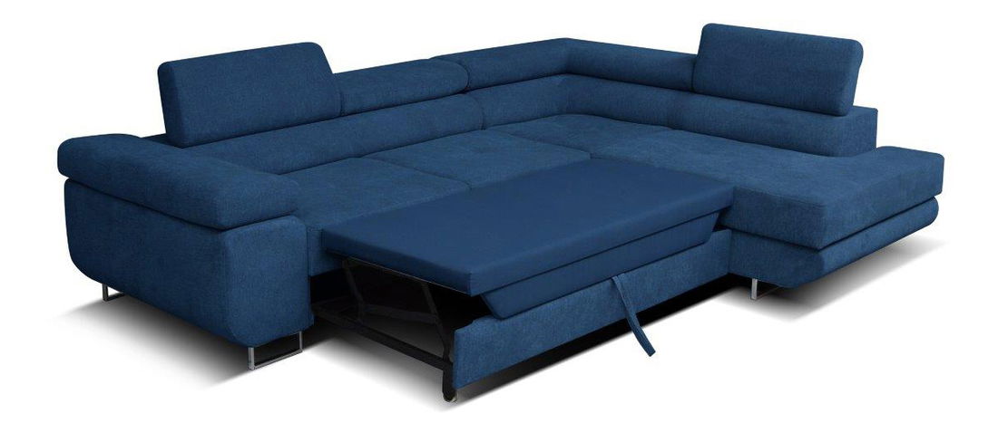 Rohová sedačka Moshe (tmavomodrá) (P)