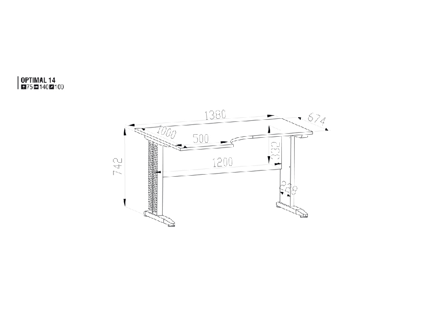 PC stolík Optimal 14