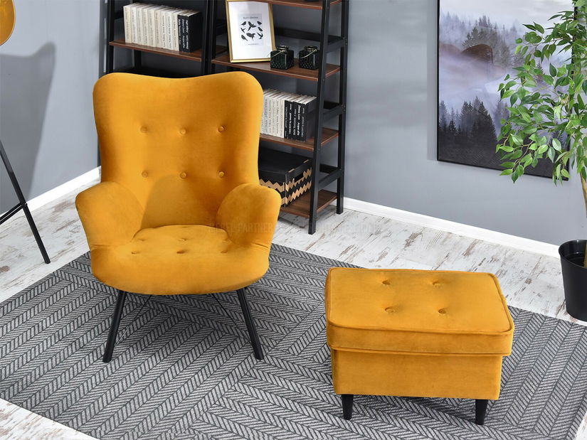 Fotoliu relax Dawntawn (mieros + negru)