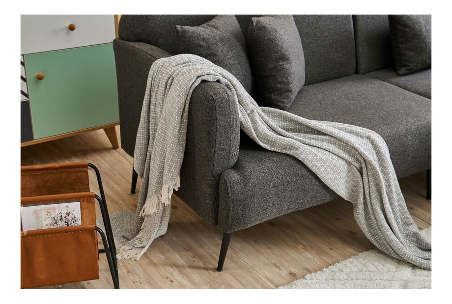 Rohová sedačka Revosatta (P) (antracit + čierna)