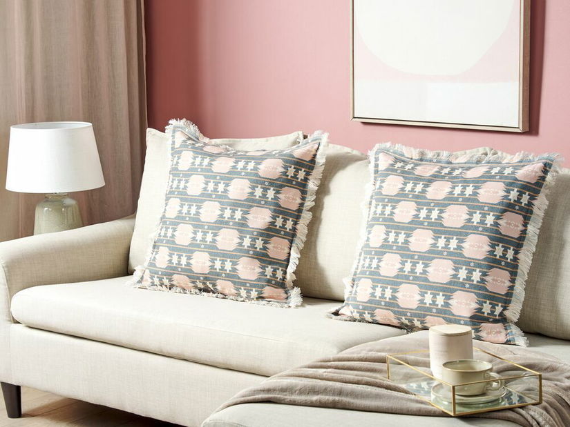 Sada 2 ozdobných vankúšov 60 x 60 cm Dian (viacfarebná)