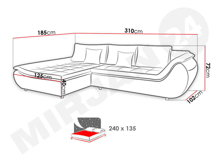 Čalúnená Lavica Freude 60 (biela + béžová) *výpredaj