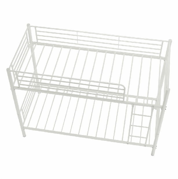 Detská poschodová posteľ 90 cm Kamila (biela) (s roštom)