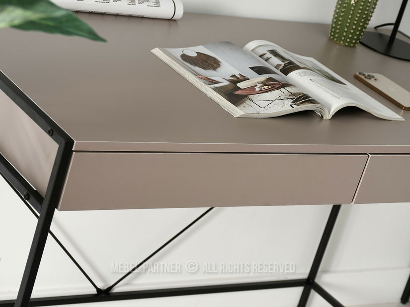 PC asztal Unica (bézs + fekete)