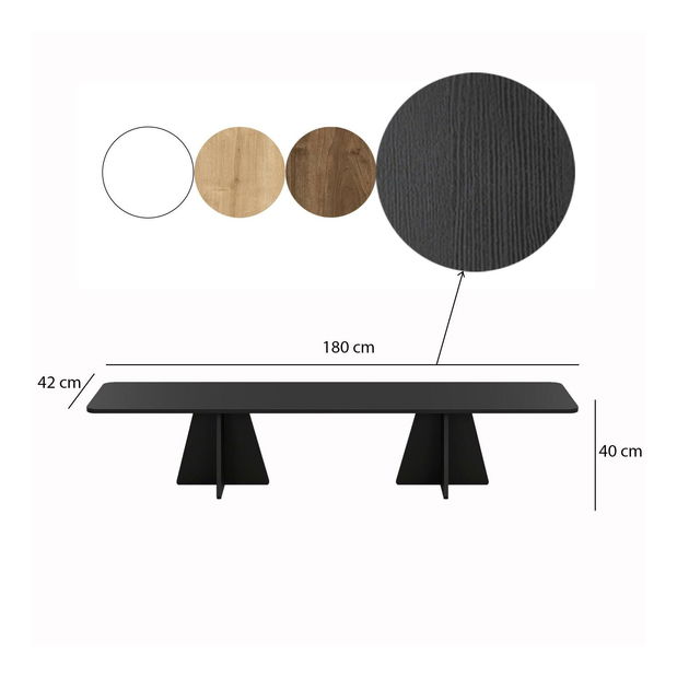 Set 4buc. măsuțe cafea Kabivo 2 (negru)