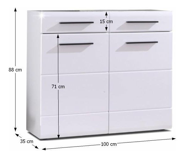 Botník Daniel (biela + lesk biely)