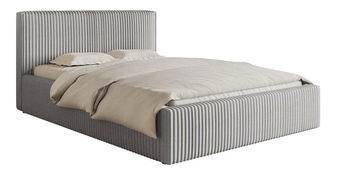 Pat matrimonial 140 cm Tulia 140 (gri deschis + negru)