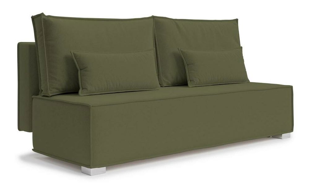 Háromszemélyes kanapé Bale (oliva + ezüst)