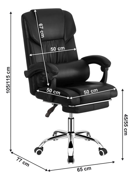 Kancelárske kreslo Andrew (čierna ekokoža)