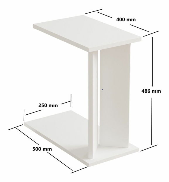 Măsuță laterală Luninadicu (alb)