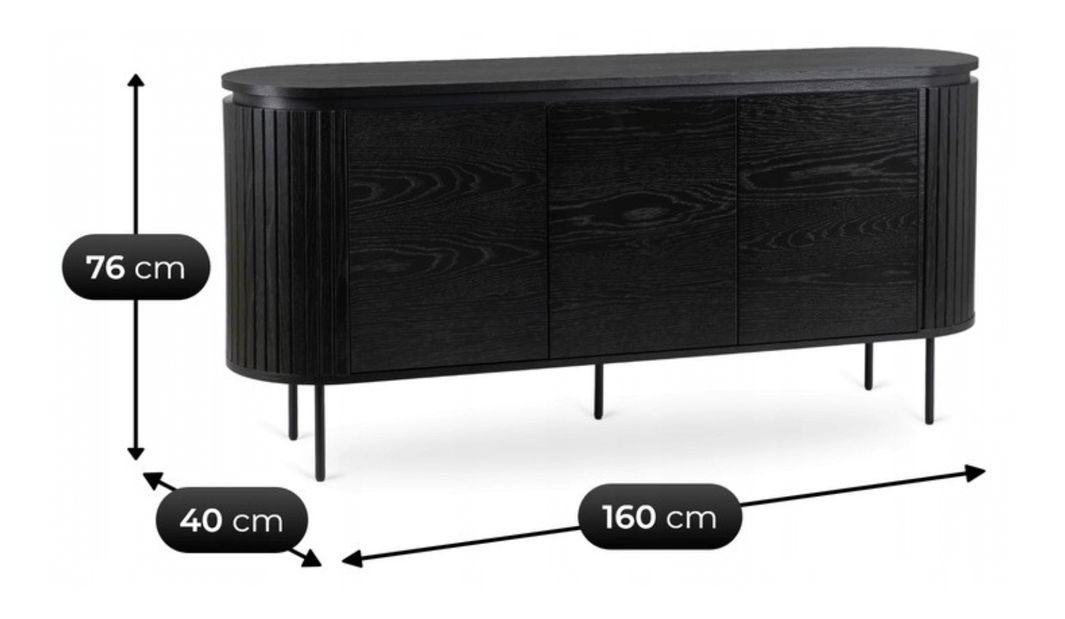 Skrinka Back 160 (čierna) 