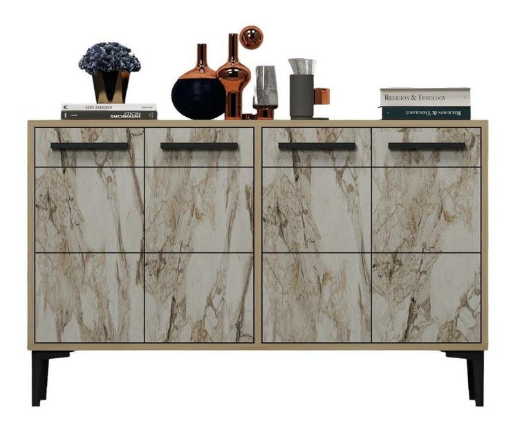 Komoda Daduko (zafirov hrast + mramor)