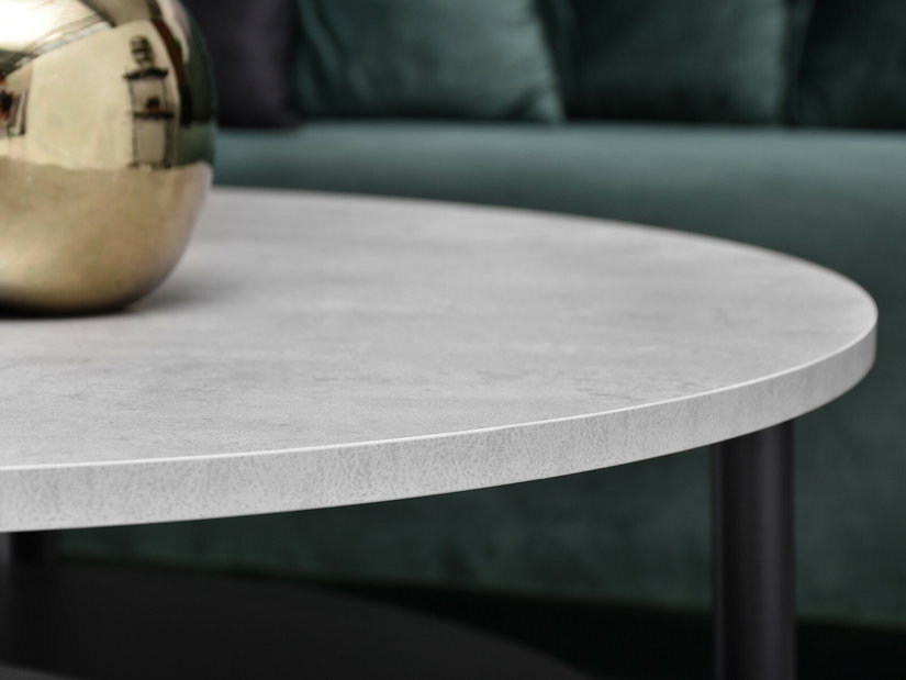 Măsuță de cafea Randolf Xl (beton + negru)