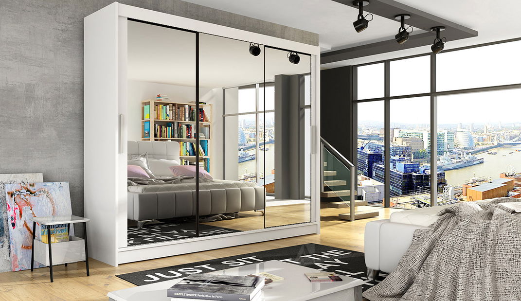 Šatníková skriňa Ailene (biela)