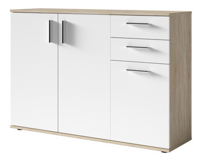 Comodă Mirah typ 2 (Stejar sonoma + Alb)