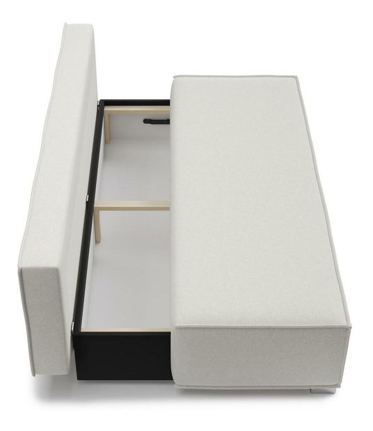 Háromszemélyes kanapé Bale (világos bézs + ezüst)