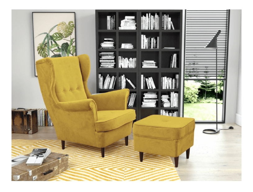 Taburete Rytu (Galben + wenge)