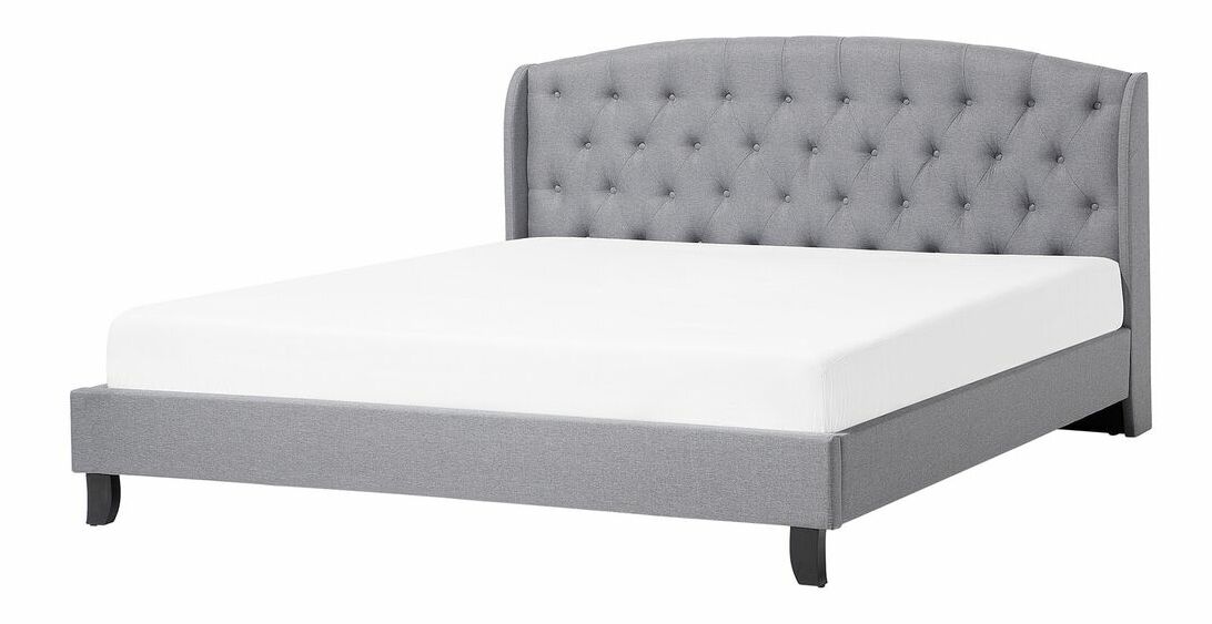 Manželská posteľ 180 cm BORD (s roštom) (sivá)