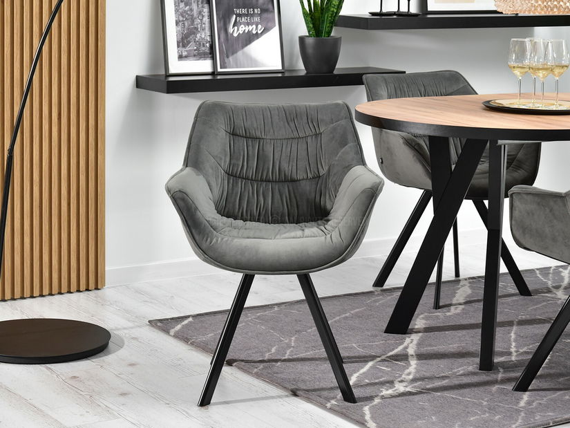 Stolička Nina (sivá + čierna)