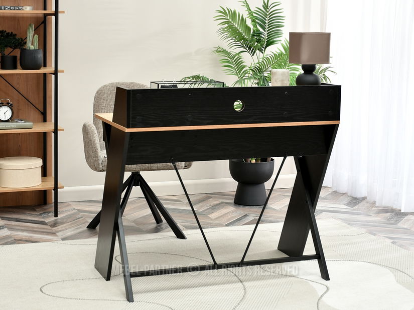 PC stolić Aspart (crni hrast + crna)