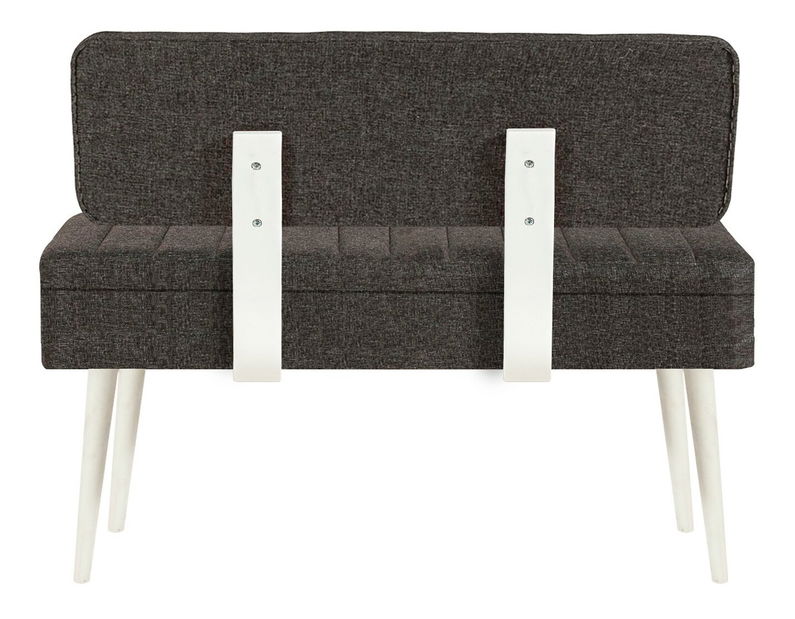 Set mobilier sufragerie Vlasta 2 (alb + antracit) (pentru 6 persoane)