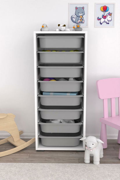 Organizator jucării Dremonka 4 (alb + Gri)