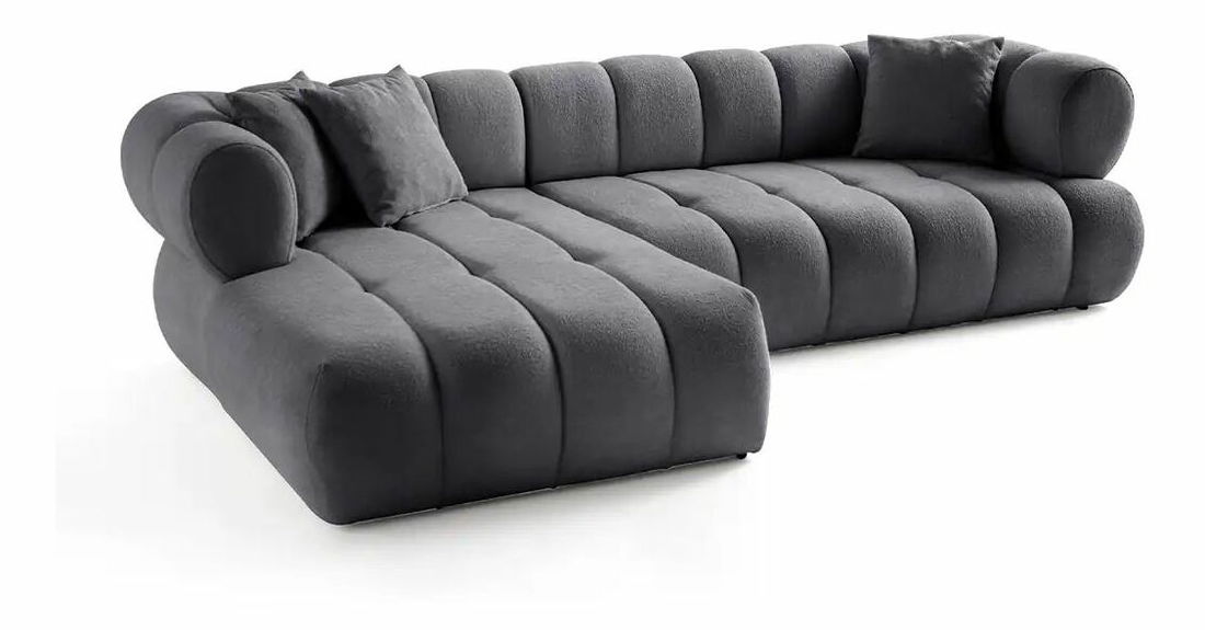 Rohová sedačka Petronel (sivá) (L)