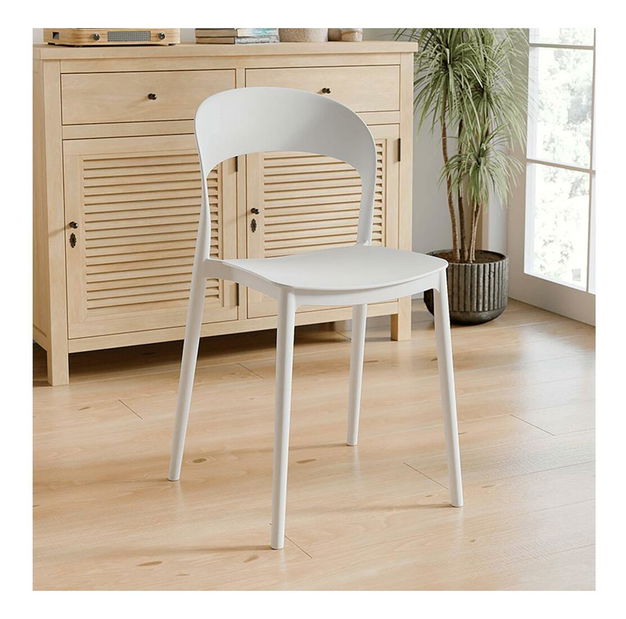 Jedálenská stolička Recibir (biela) 