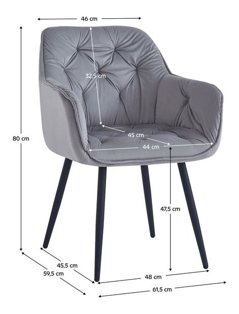 Fotelja Feddy (svijetlosiva)