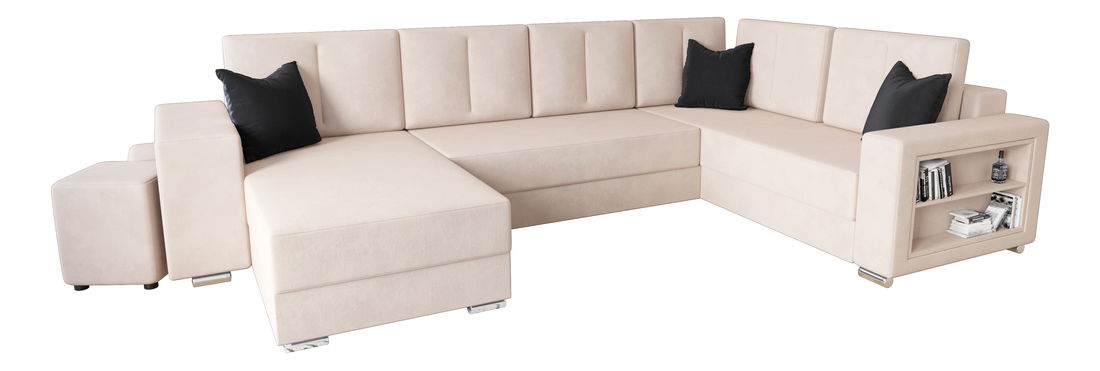 Sarok ülőgarnitúra Kin (krém) (J)