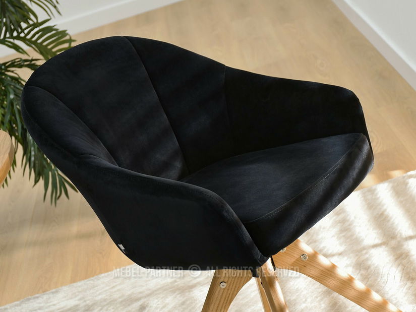 Blagovaonska stolica Destete (crna + hrast)