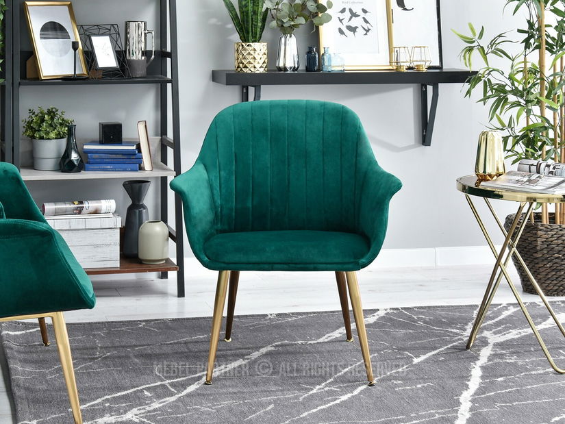 Kreslo Osmol F (zelená + čierna)