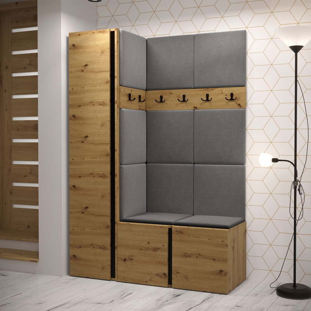 Előszoba Timothy IX (artisan tölgy + artisan tölgy + fekete) (Manila 16)