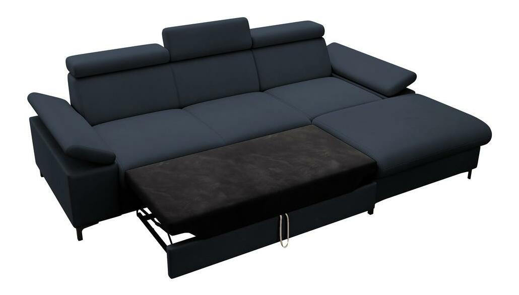 Kutna garnitura Miles (D) (mornarsko plava + crna)