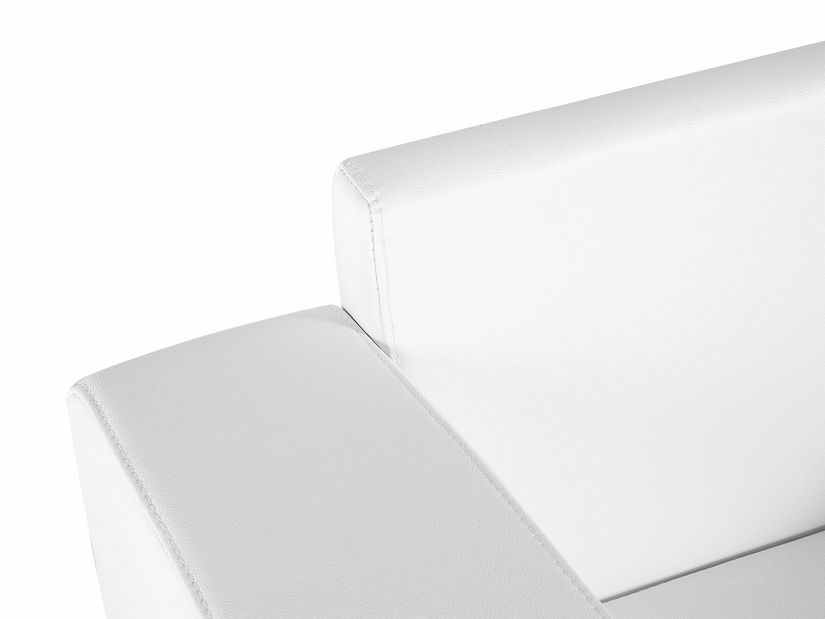 Háromszemélyes bőr kanapé Heinola (fehér) *kiárusítás