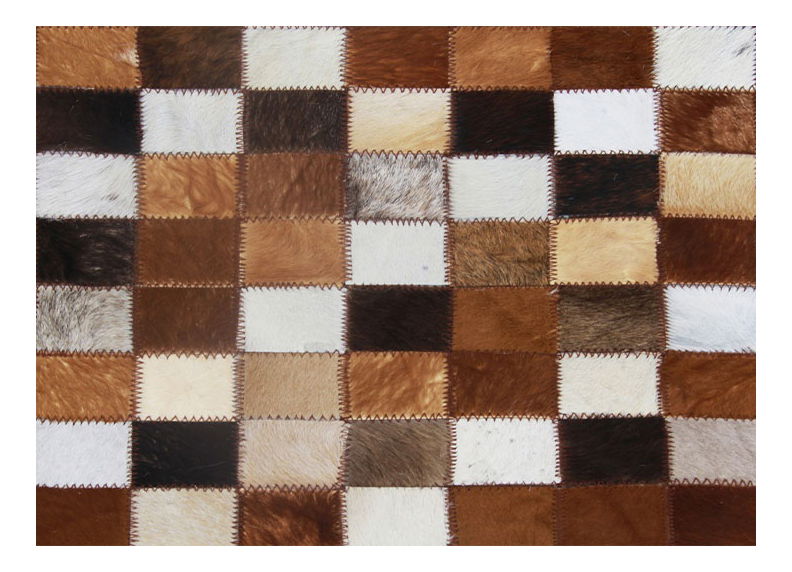 Bőr szőnyeg TYP 03 (marhabőr + patchwork minta)