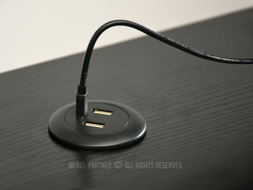 Masă PC Matts 115 (lemn negru + negru)