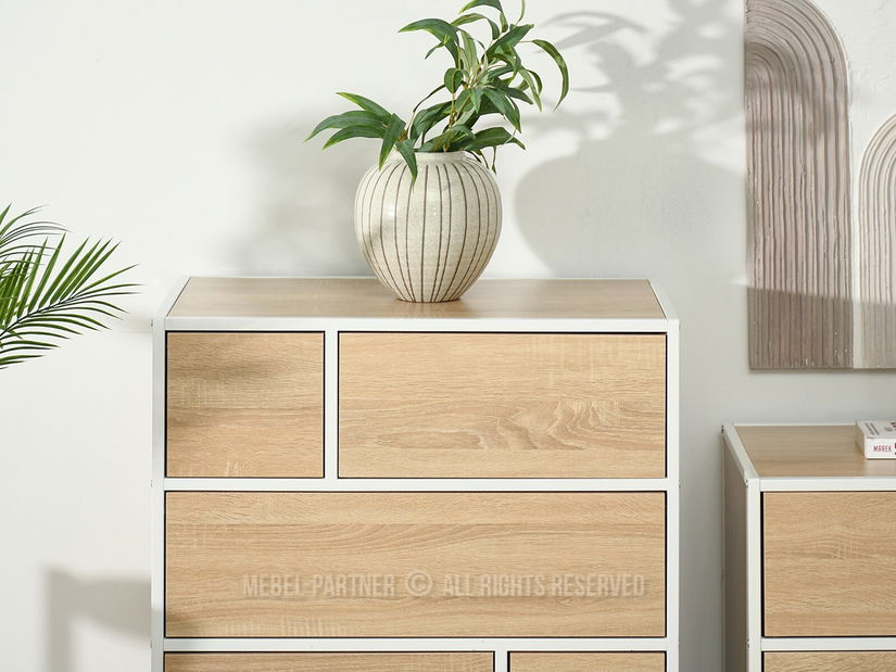 Komoda Soren Kom (sonoma + bijela)