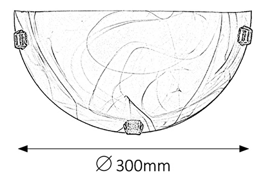 Nástenné svietidlo Alabastro 3053 (tabak + alabastrová + bronzové úchytky)