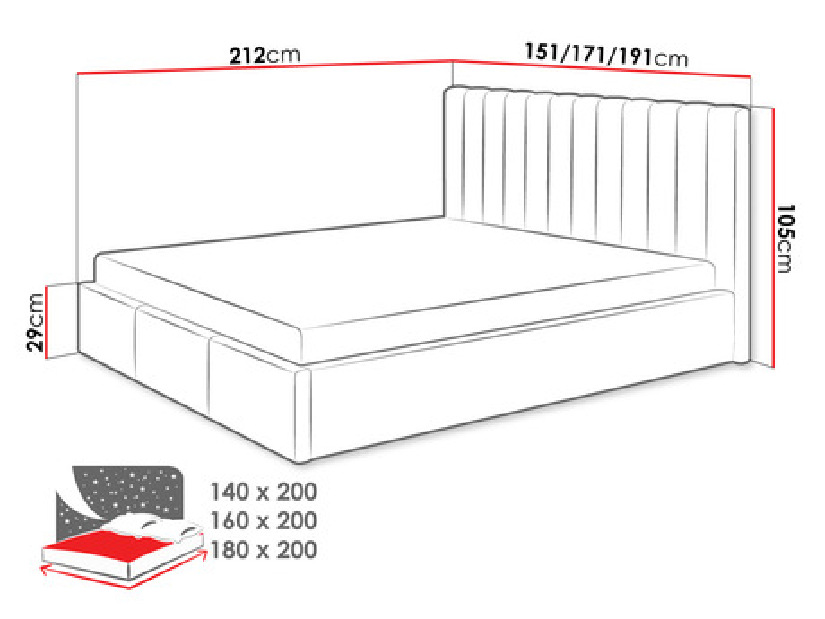 Manželská posteľ 160 cm Norway (béžová) (s roštom a úl. priestorom)