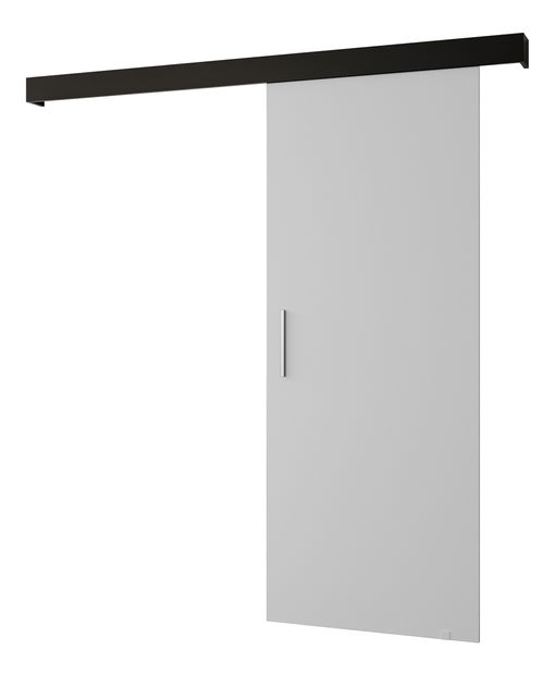 Tolóajtó 90 cm Sharlene I (matt fehér + matt fekete + ezüst)