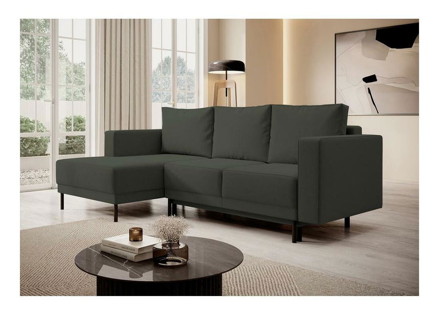 Rohová sedacia súprava Rodriguez mini (L) (zelená + čierna)