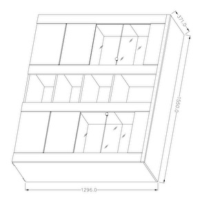 Vitrina Larita Typ 46 (sibiu larche + hrast sonoma tartuf)